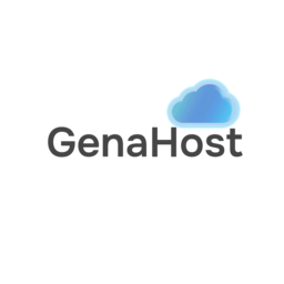 Logo (Wide) de GenaHost, un servicio de Hosting Web muy económico.